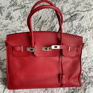 Red Leather Handbag